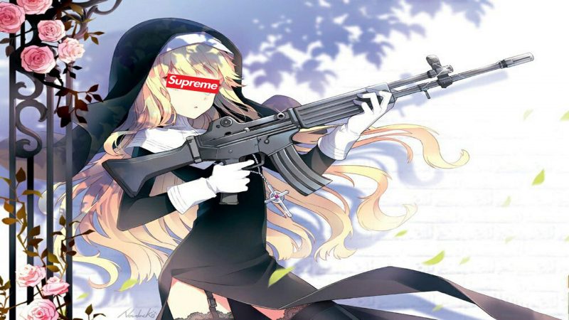 Hình ảnh anime ngầu nữ supreme bắn súng