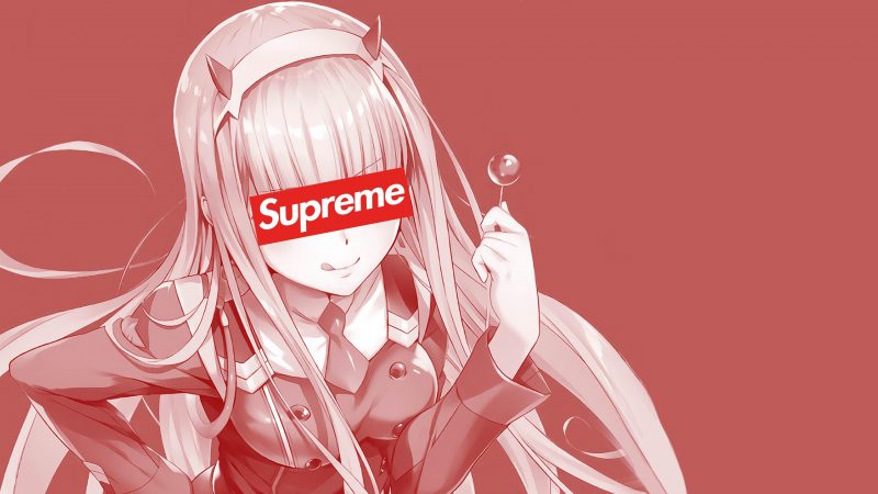 ảnh anime ngầu nữ supreme ăn kẹo mút