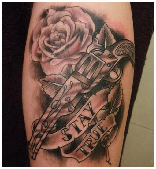 Beautiful rose tattoo for men